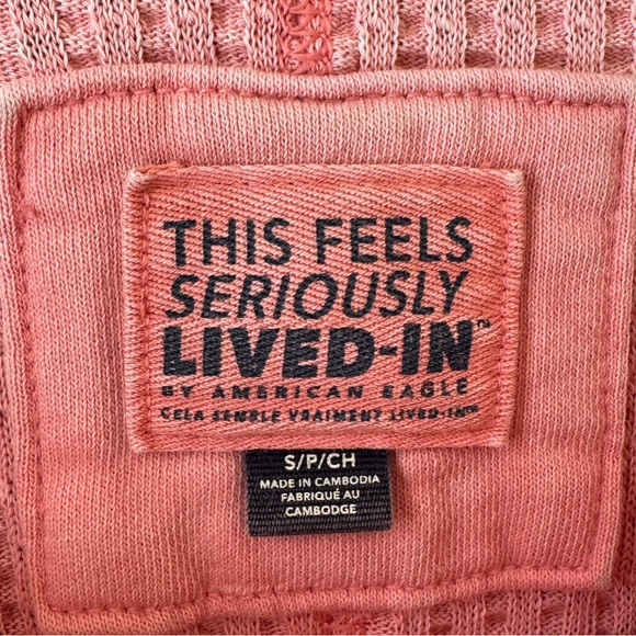 🎅 3/$15 American Eagle Pink Waffle Knit Sweater - Picture 8 of 12